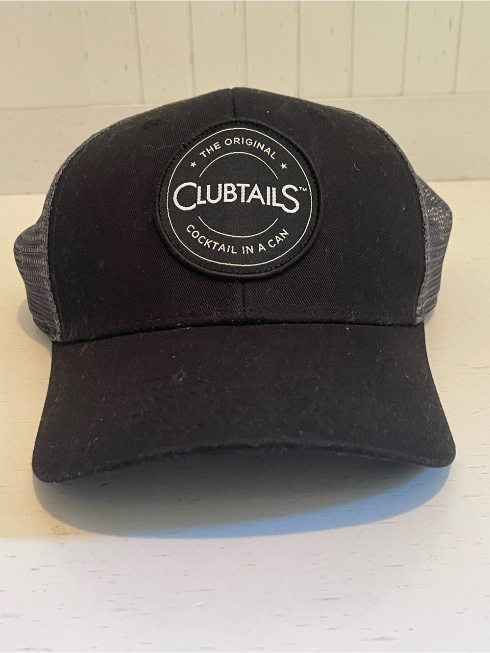 Clubtails Cocktail in a Can Trucker Hat Black Mesh Snapback Alcohol Promo Cap